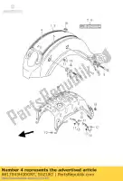 6817043H00GNT, Suzuki, tape set achterzijde f suzuki c 800 2009, Nieuw