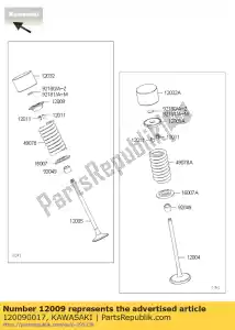 Kawasaki 120090017 resorte de válvula de retención - Lado inferior