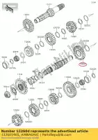 132601465, Kawasaki, engrenagem, saída 2ª, 26t kl650-c1 kawasaki  klr 650 1995 1996 1997 1998 1999 2001 2002 2003 2004 2017 2018, Novo