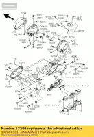 132800021, Kawasaki, soporte, lámpara de cabeza vn2000-a1h kawasaki vn 2000 2004 2005 2006, Nuevo