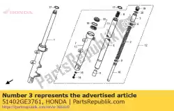 Ici, vous pouvez commander le col, ressort auprès de Honda , avec le numéro de pièce 51402GE3761: