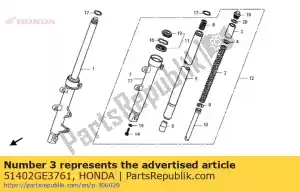 Honda 51402GE3761 col, ressort - La partie au fond