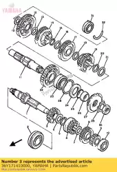 Qui puoi ordinare ingranaggio, 4 ° pignone da Yamaha , con numero parte 36Y171410000: