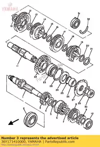 Yamaha 36Y171410000 bieg, 4. z?bnik - Dół
