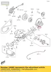 Aquí puede pedir engranaje, arrancador kvf300ccf de Kawasaki , con el número de pieza 16085Y009: