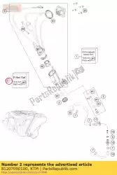 Aquí puede pedir kit de filtro de KTM , con el número de pieza 81207090100: