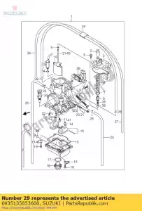 suzuki 0935135653600 hose,3.5x6.5x60 - Bottom side