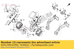 Ici, vous pouvez commander le couverture, r. Poche auprès de Honda , avec le numéro de pièce 64415MCA780: