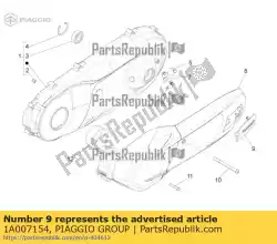 Aquí puede pedir cubierta con logo de Piaggio Group , con el número de pieza 1A007154: