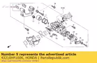 43210HP1006, Honda, bracket comp., rr. honda trx450r sportrax 37kw te30u australia trx450er 450 , New