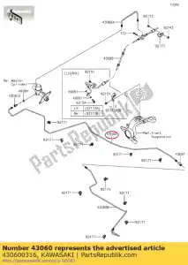 kawasaki 430600316 01 hamulec rurowy - Dół