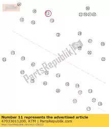 Aquí puede pedir engranaje loco 2do g. 28-t 09 de KTM , con el número de pieza 47033011200: