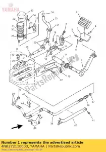 yamaha 4NK272110000 pedal freio - Lado inferior