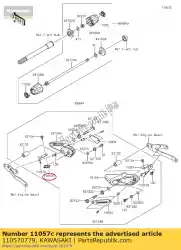 Ici, vous pouvez commander le 01 support,droit auprès de Kawasaki , avec le numéro de pièce 110570779: