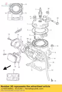 Suzuki 1140036892 juego de juntas - Lado inferior