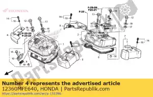 Honda 12360MFE640 copertina comp., r. fr. al di sopra di - Il fondo