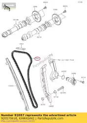 Here you can order the chain,cam,92rh 2015-134m ex650 from Kawasaki, with part number 920570618: