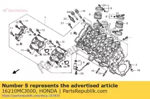 Honda 16210MCJ000 isolador, corpo do acelerador - Lado inferior