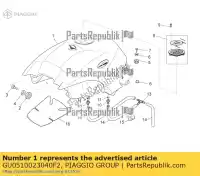 GU0510023040F2, Piaggio Group, brandstoftank, grijs moto-guzzi breva breva v ie norge norge polizia berlino zgulps01, zgulpt00, zgulps03 850 1200 2006 2007 2008 2016 2017, Nieuw