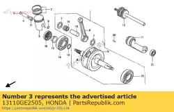 Here you can order the piston a from Honda, with part number 13110GE2505: