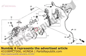 Honda 43108MCT006 ressort, coussin - La partie au fond