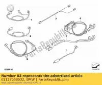 61127658632, BMW, cablaggio adattatore, opz. equ. accesso. - l = 560mm (dal 09/2003) bmw  1200 2001 2002 2003 2004, Nuovo