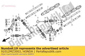 Honda 91012MZ3003 brg, aiguille, 21x25x - La partie au fond
