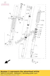 yamaha 56P231101000 tubo interior comp.1 - Lado inferior