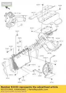 Kawasaki 921531660 bolt,flanged,6x12 - Bottom side