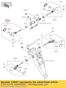 kawasaki 230370378 sygnalizator lampy, fr, lh klx250s - Dół