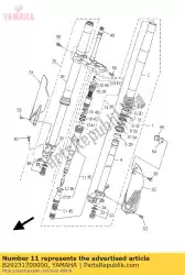 Aquí puede pedir cilindro compuesto, horquilla delantera de Yamaha , con el número de pieza B29231700000: