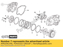 Aprilia AP8206248, Koppeling drukplaat, OEM: Aprilia AP8206248