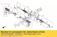 50643KE8000, Honda, Bar, l. main step honda cb f (e) nsr s (p) netherlands / bel xrv zb (j) 50 125 450 650 1984 1986 1988 1989 1993 1994, New