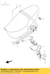 Ici, vous pouvez commander le bande, siège auprès de Suzuki , avec le numéro de pièce 4518026E01P21: