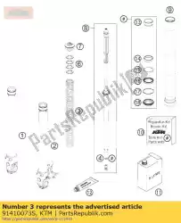 Aqui você pode pedir o mola d43. 2 l415 5,6n / mm em KTM , com o número da peça 91410073S: