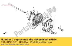 honda 43141MCL003 cam, rr. rem - Onderkant