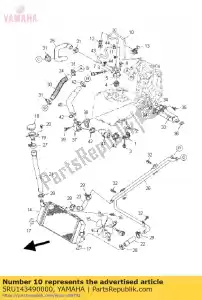 yamaha 5RU143490000 pipe - Bottom side