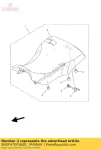 yamaha 5NDF470F5000 seat cover comp. - Bottom side