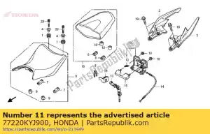 Honda 77220KYJ900 assento, comp. de bloqueio - Lado inferior