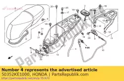 Here you can order the rubber, stopper from Honda, with part number 50352KE1000: