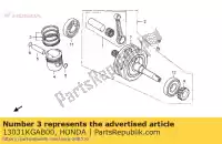 13031KGAB00, Honda, set di anelli, pistone (0,50) honda xr 125 2003 2004 2005 2006, Nuovo