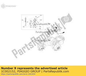 aprilia 1C002152 throttle cable - Bottom side