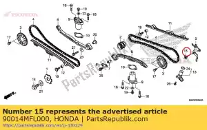Honda 90014MFL000 bullone, presa speciale, 6x7 - Il fondo