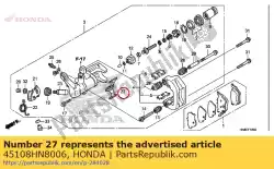 Here you can order the spring, pad from Honda, with part number 45108HN8006: