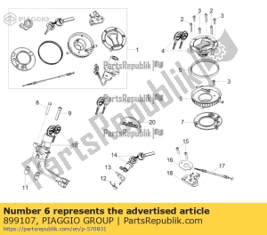 aprilia 899107 kraftstoffkammer - Unterseite