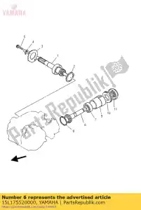 yamaha 15L175520000 pinhão, acionado - Lado inferior