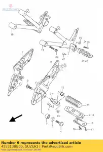 Suzuki 4353138G00 bar, footr.r - Lado inferior