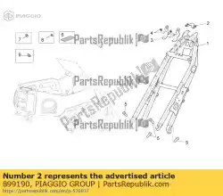 Ici, vous pouvez commander le pince de support de phare auprès de Piaggio Group , avec le numéro de pièce 899190: