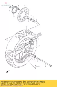 suzuki 5471121F00 axle,front - Bottom side