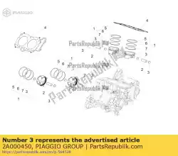 Ici, vous pouvez commander le bague d'arrêt auprès de Piaggio Group , avec le numéro de pièce 2A000450: